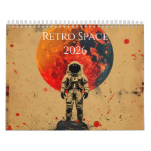 2026 レトロ宇宙アートカレンダー