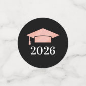 2026 ローズゴールド カスタム フォト 卒業パーティー コンフェッティ (スモール正面)