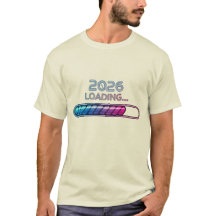 2026 ローディング中… - 未来感あるネオンスタイルの新年Tシャツ
