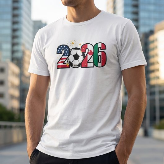 2026 ワールドカップお祝い数字アート Tシャツ