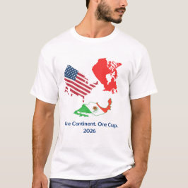2026 ワールドカップ マップデザイン: USA, カナダ, メキシコ Tシャツ