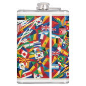 2026 ワールドカップ 国旗 サッカーボール ガラス マグカップ フラスク (裏面)