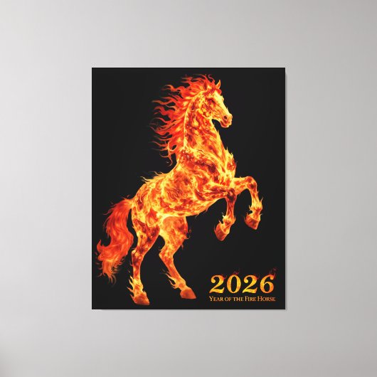 2026 丙午(ひのえうま) キャンバスプリント (正面)