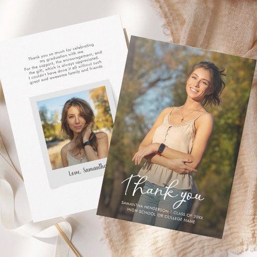 2026 卒業写真台本 卒業生 サンキューカード