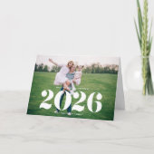 2026 太字 タイポグラフィー 水平写真 新年 シーズンカード (正面)