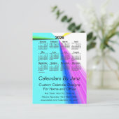 2026 年の消失点ビジネスカレンダー（Janz） ポストカード (スタンド正面)