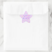 2026 年 新年 かわいい ピンク 紫 星シール (バッグ)