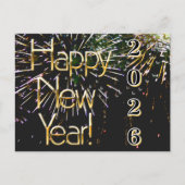 2026，新年おめでとう！ホリデーファイアワーククリスメリーム ポストカード (正面)
