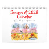 2026 水彩暦 カレンダー (カバー)