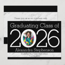 2026 現代の数字フレーム写真 卒業