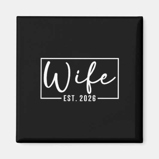 2026 結婚 夫婦 ウェディング ハネムーン マグネット (正面)