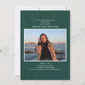 2026 緑の卒業式 フォト コラージュ スクリプト 卒業写真4枚 案内状 (裏面)