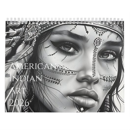 2026 美しいネイティブアメリカンのアート作品 カレンダー (カバー)