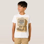“2026 読み込み中… システムが疲れすぎ” Tシャツ (正面フル)
