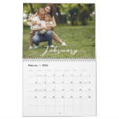 2026 12パーソナライズされたヶ月の家族写真 カレンダー (2月 2026)