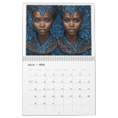 2026 12ヶ月カレンダー（黒人女性） カレンダー (3月 2026)