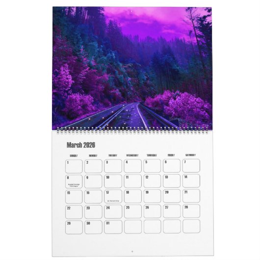 2026 12 Month Calendar by SSTRANGECLOUDSS  カレンダー (3月 2026)