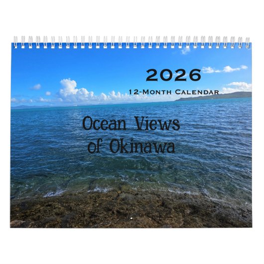 2026 12-Month Okinawan Ocean Views Calendar カレンダー (カバー)