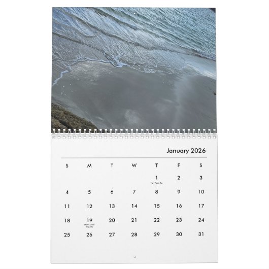 2026 12-Month Okinawan Ocean Views Calendar カレンダー (1月 2026)