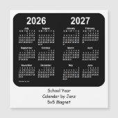 2026-2027ジャンスによる白黒の学校カレンダー (正面)
