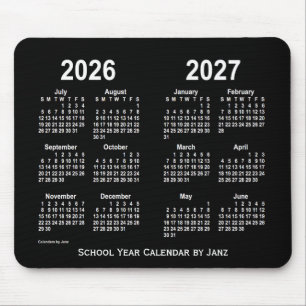 2026-2027ネオン白学園カレンダーby Janz マウスパッド