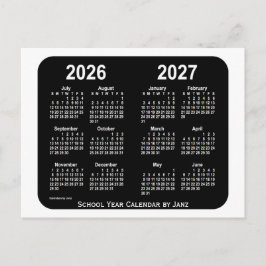 2026-2027ホワイトネオンスクールカレンダーby Janz ポストカード