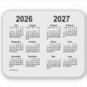2026-2027学年カレンダーby Janz Transparent シール (正面)