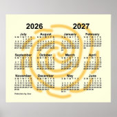 2026-2027年サン尼小学校の年間行事予定カレンダー / ジャン著 ポスター (正面)