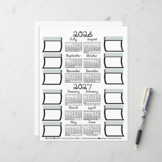 2026-2027年度カレンダーファブリックフォント&ボルト