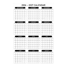 2026 - 2027年度 カレンダー 壁掛け