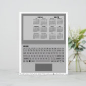 2026=2027年度 カレンダー 学校行事 ラップトップ キーボード (スタンド正面)
