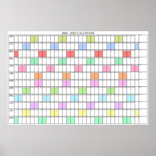 2026 - 2027年度 壁掛けカレンダー ポスター (正面)