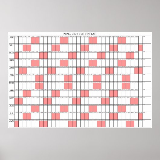 2026 - 2027年度 壁掛けカレンダー ポスター (正面)