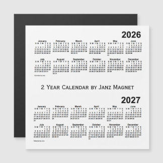2026-2027白2年カレンダーby Janz Magnet