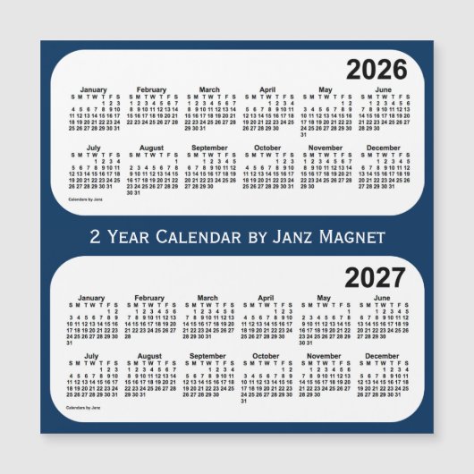 2026-2027警察ボックスブルー2年カレンダーby Janz (正面)