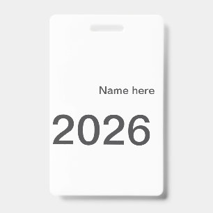 2026 2027 2028 ここに名前と称号 年を太文字で バッジ