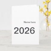 2026 2027 2028 name title here year bold letter  カード (黄色い花)