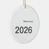 2026 2027 2028 name title here year bold letter  セラミックオーナメント (右)