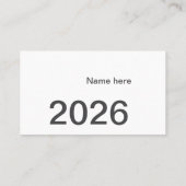 2026 2027 2028 name title here year bold letter 名刺 (裏面)
