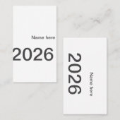 2026 2027 2028 name title here year bold letter 名刺 (正面/裏面)