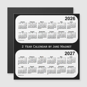 2026-2027 Janzによる白黒2年カレンダー