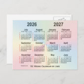 2026-2027 Rainbow 52週間カレンダーby Janz ポストカード (正面/裏面)