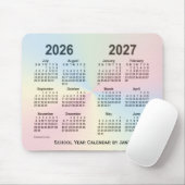 2026-2027 Rainbow Cloud School Calendar by Janz マウスパッド (マウス)