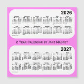 2026-2027 Violet 2年カレンダーby Janz Magnet (正面)