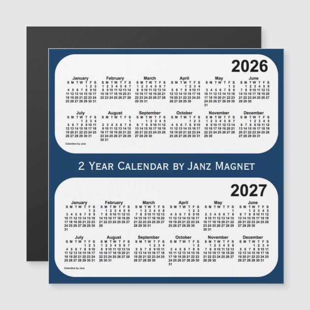 2026-2027年警察ボックス青2年カレンダー(Janz) | Zazzle.co.jp