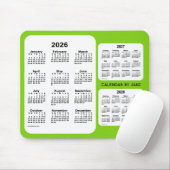 2026-2028イエローグリーン3年カレンダーby Janz マウスパッド (マウス)