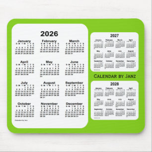 2026-2028イエローグリーン3年カレンダーby Janz マウスパッド