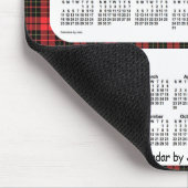 2026-2028 Red Plaid 3年カレンダーby Janz マウスパッド (コーナー)