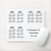 2026-2029白3学年カレンダーby Janz マウスパッド (マウス)