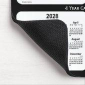 2026-2029 Janzによる白黒4年カレンダー マウスパッド (コーナー)